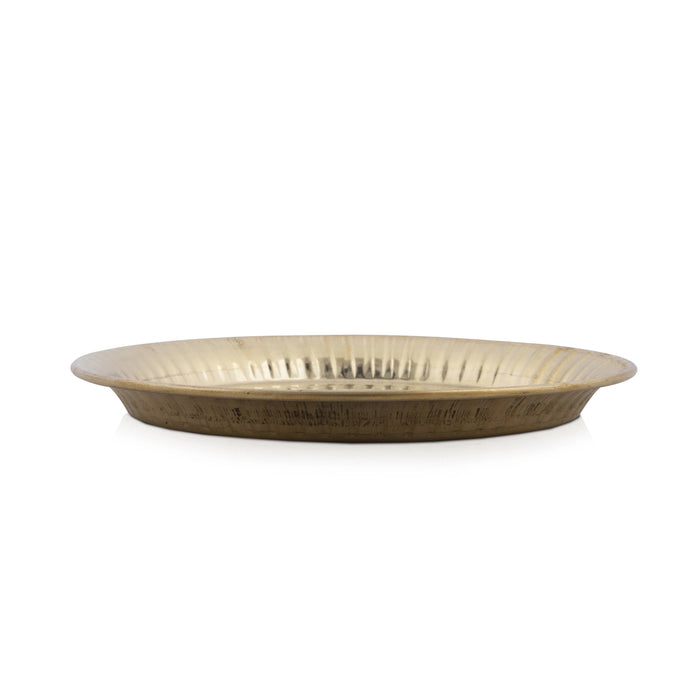 Brass Plate | Nagas Beading Design Thali Plate/ Pooja Plate for Home