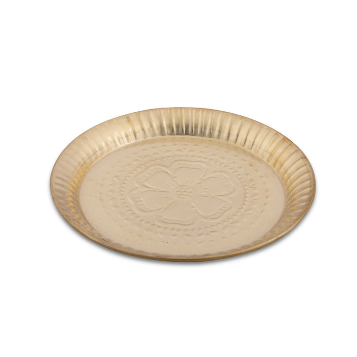 Brass Plate | Nagas Beading Design Thali Plate/ Pooja Plate for Home