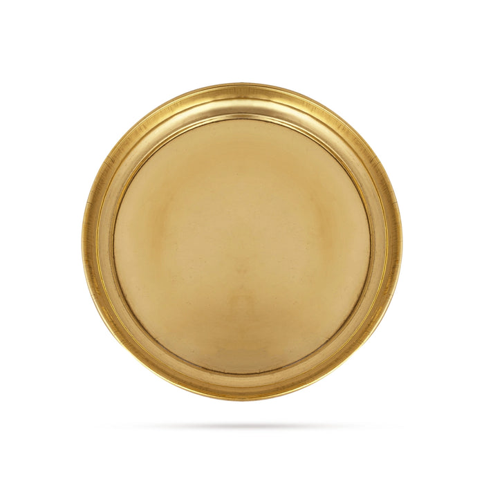 Brass Plate - 0.25 x 5 Inches | Thali Plate/ Puja Plate for Home