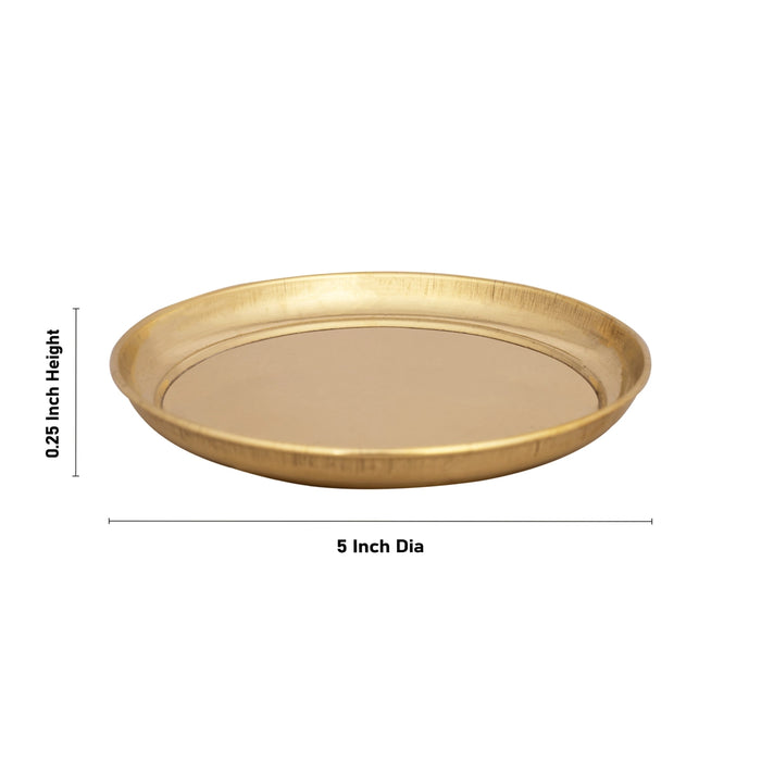 Brass Plate - 0.25 x 5 Inches | Thali Plate/ Puja Plate for Home