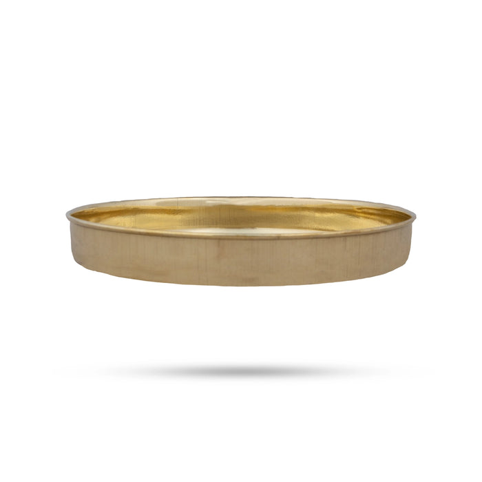 Brass Plate - 1 x 5 Inches | Pooja Plate/ Thali Plate for Home/ 60 Gms Approx