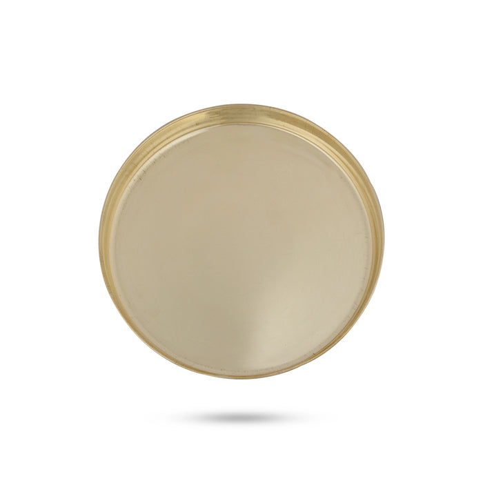 Brass Plate - 1 x 5 Inches | Pooja Plate/ Thali Plate for Home/ 60 Gms Approx