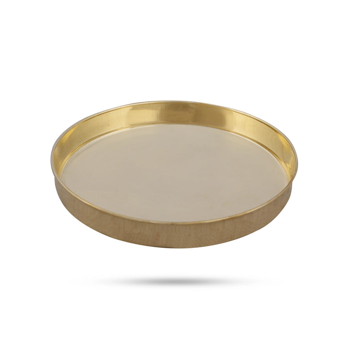 Brass Plate - 1 x 5 Inches | Pooja Plate/ Thali Plate for Home/ 60 Gms Approx
