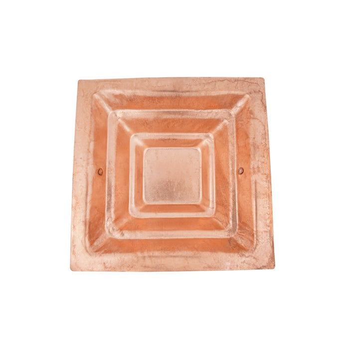GiriAus  Havan Kund Without Stand - Copper - 10 X 10 Inch - 480 Grams | for Homam and Yagya/ 480gms
