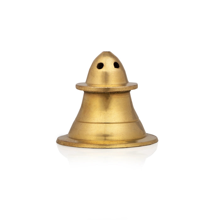 Brass Agarbathi Stand - 1.5 x 1.5 Inches | Agarbatti Stand/ Rocket Design Incense Holder for Pooja/ 20 Gms