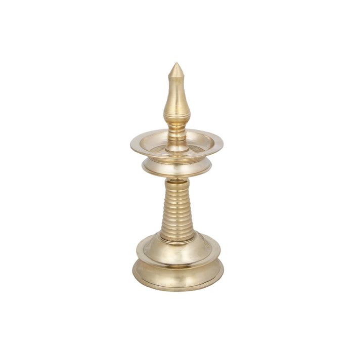 Brass Kerala Lamp - 5 x 4 Inches | Brass Kuthuvilakku/ Kerala Deepam for Pooja