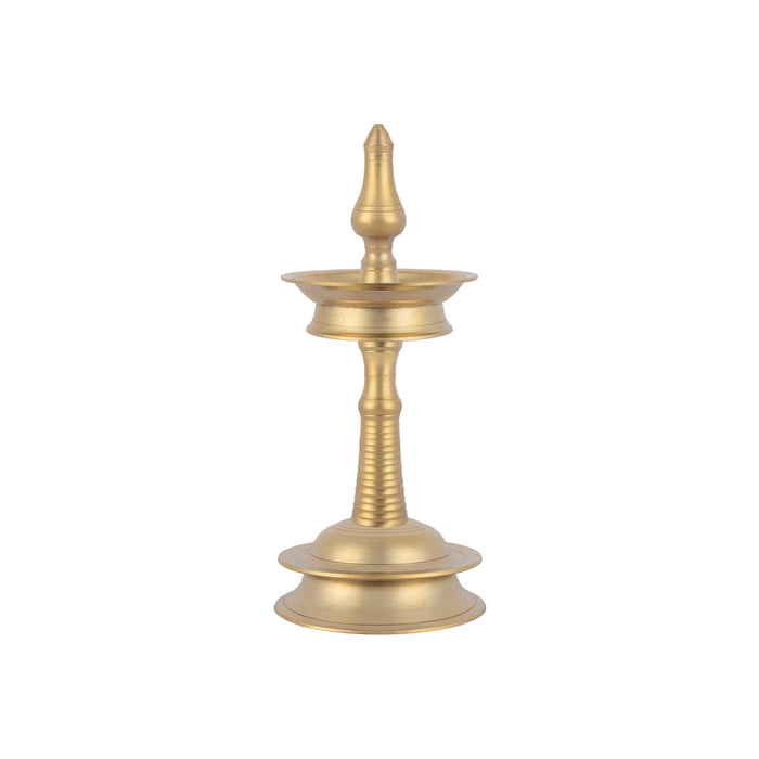Kerala Vilakku - 9 x 4 Inches | Nilavilakku / Brass Kerala Kuthu Vilakku/ Kerala Lamp for Pooja