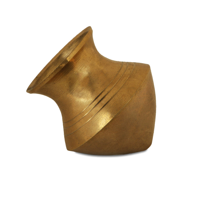 Abhishek Lota - 1.5 x 2 Inches | Brass Chombu/ Abhishek Pot For Pooja Rituals & Water Offering