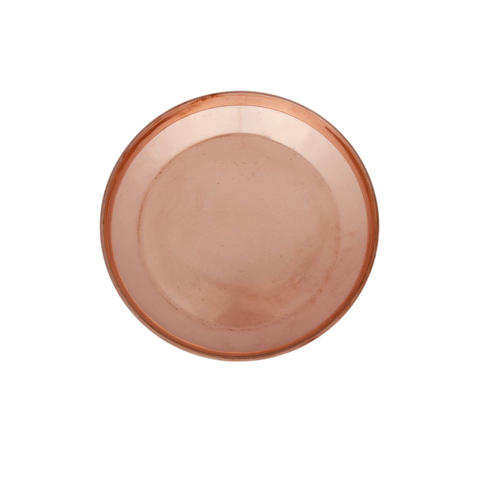 Copper Plate - 1.5 x 9 Inches | Thali Plate/ Hariwana Design Pooja Plate for Home