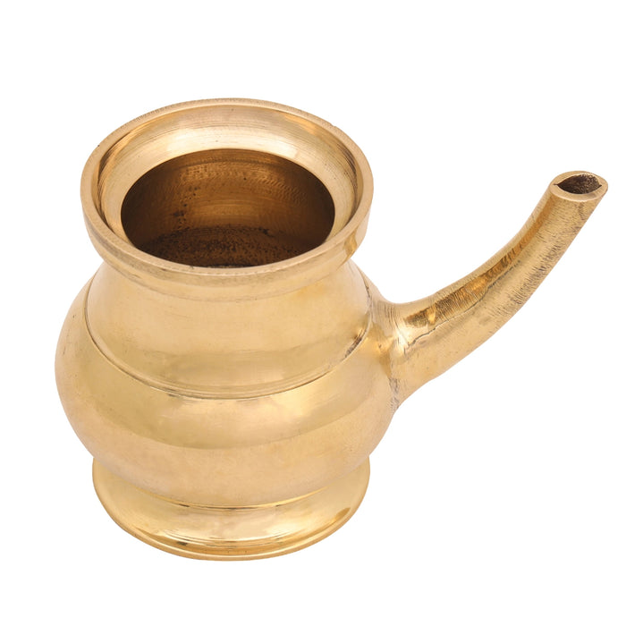 Kamandal - 2.75 x 5 Inches | Brass Kamandalam/ Brass Kindi for Pooja
