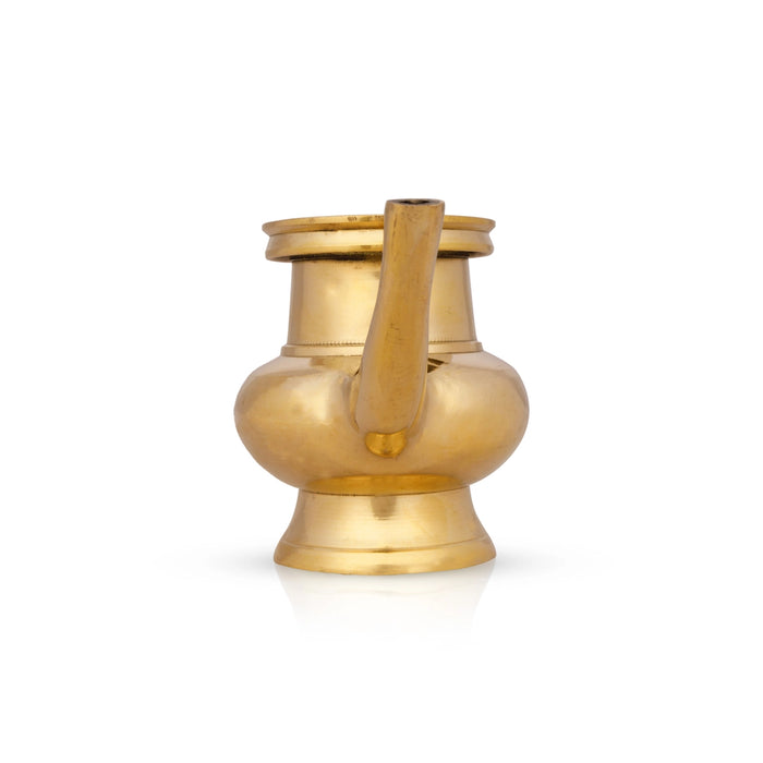 Kamandal - 3.5 x 6 Inches | Brass Kamandalam/ Brass Kindi for Pooja