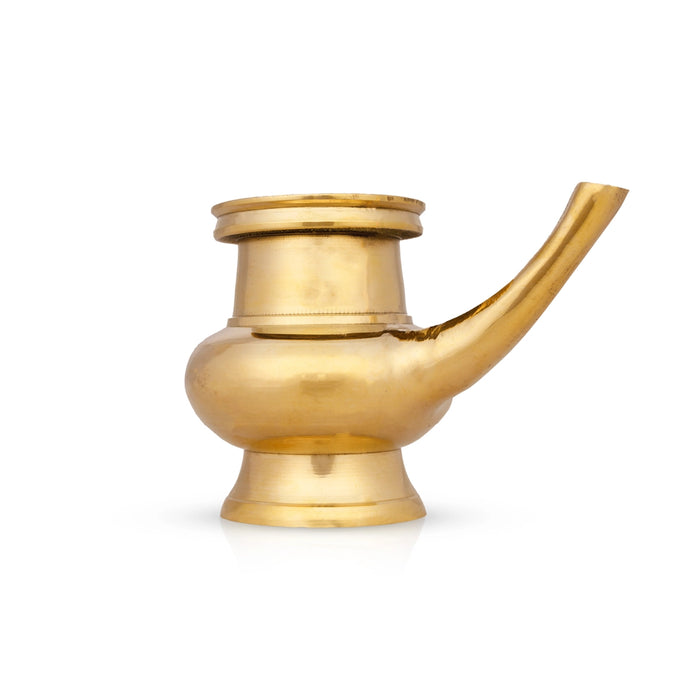 Kamandal - 3.5 x 6 Inches | Brass Kamandalam/ Brass Kindi for Pooja