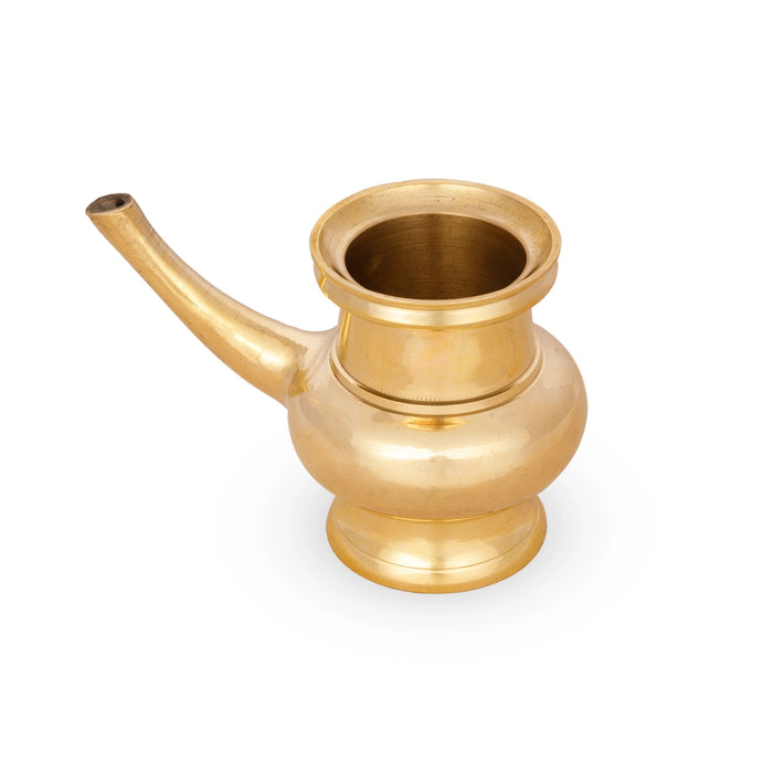 Kamandal - 3.5 x 6 Inches | Brass Kamandalam/ Brass Kindi for Pooja