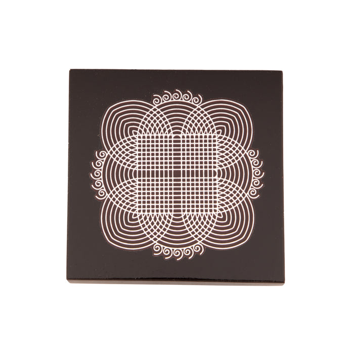 Manai Palagai - 1.25 x 3 Inches | Rangoli Design Patla/ Square Shape Chowki/ Manakatti for Pooja & Home