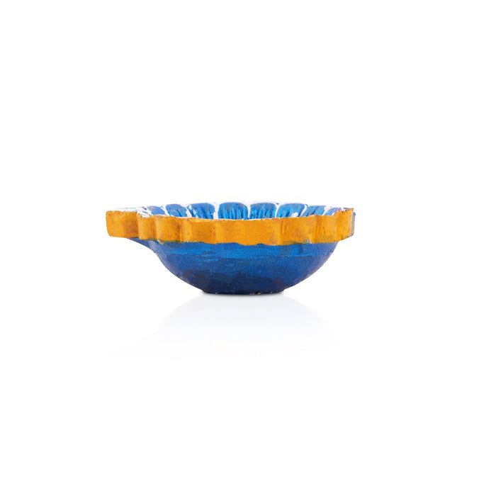 Decorative Diya Set - 4 Pcs | Clay Lamp/ Agal Deep for Pooja