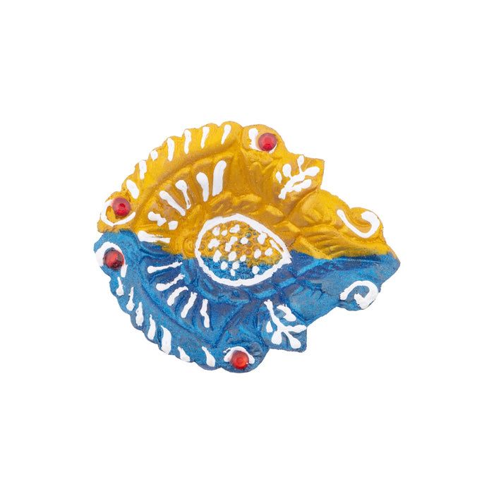 Decorative Diya Set - 4 Pcs | Clay Lamp/ Agal Deep for Pooja
