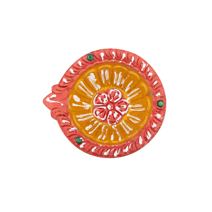 Decorative Diya Set - 4 Pcs | Clay Lamp/ Agal Deep for Pooja