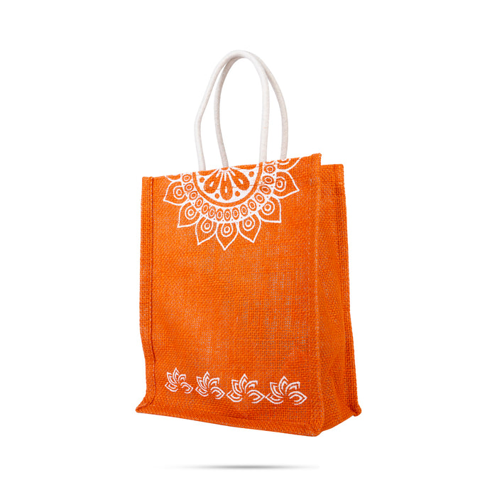Jute Bag With Velcro - 10 x 8 Inches | Jute Shopping Bag/ Reusable Bag/ Jute Tote Bag for Women