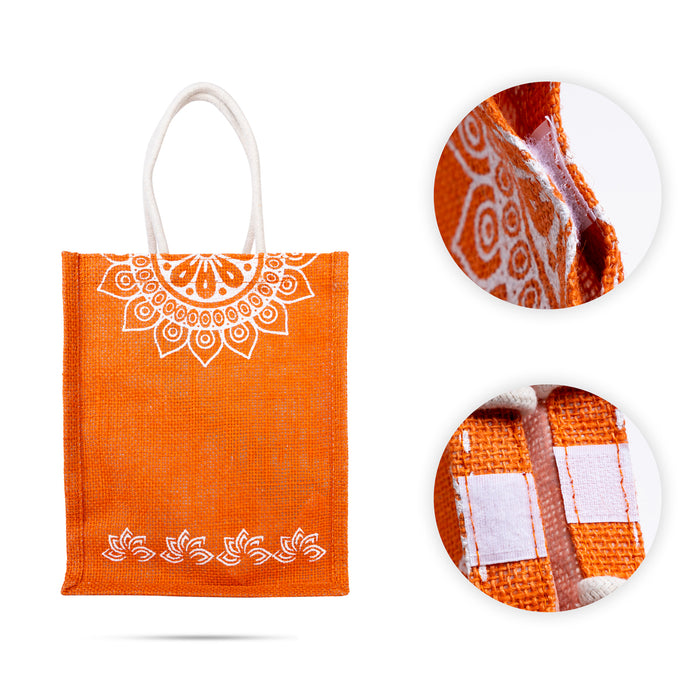 Jute Bag With Velcro - 10 x 8 Inches | Jute Shopping Bag/ Reusable Bag/ Jute Tote Bag for Women