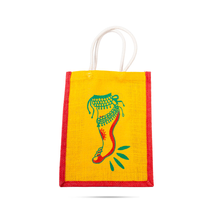 Jute Bag With Velcro - 10 x 8 Inches | Jute Shopping Bag/ Reusable Bag/ Jute Tote Bag for Women