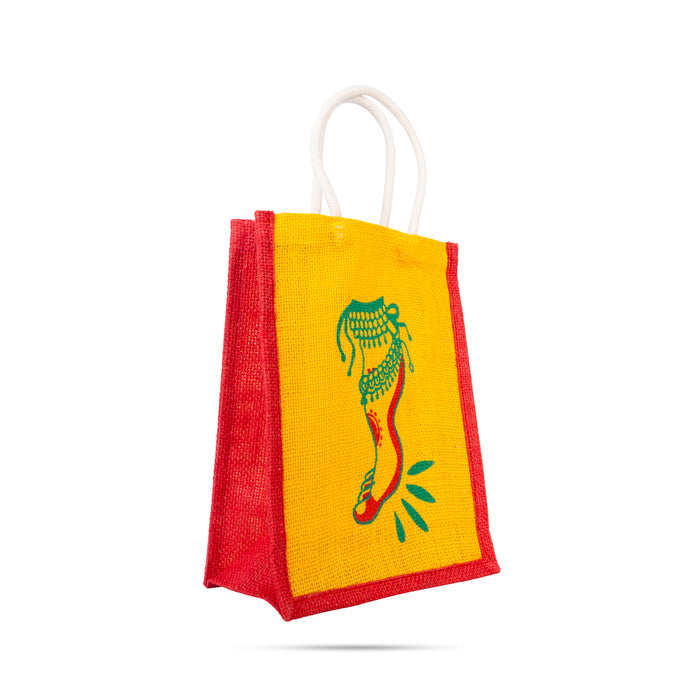 Jute Bag With Velcro - 10 x 8 Inches | Jute Shopping Bag/ Reusable Bag/ Jute Tote Bag for Women