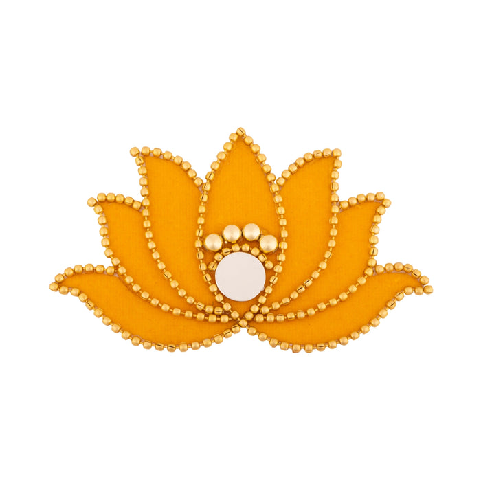 Rangoli Design Set - 6 Inches | 7 Pcs/ Velvet Muggulu Sticker/ Lotus Design Artificial Rangoli/ Kolam Sticker for Floor