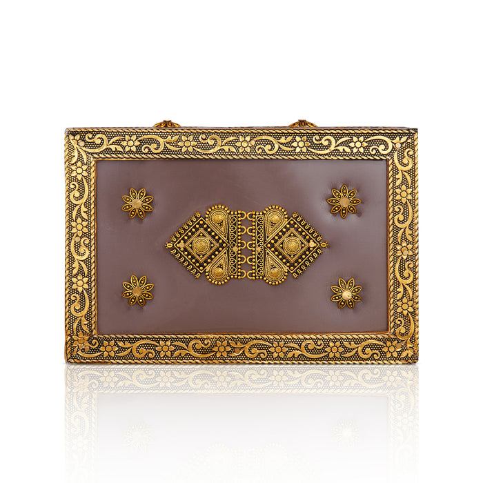 Jewel box - 3 x 6 Inches | Decorative Storage Box/ Pooja box/ Wooden Container for Women
