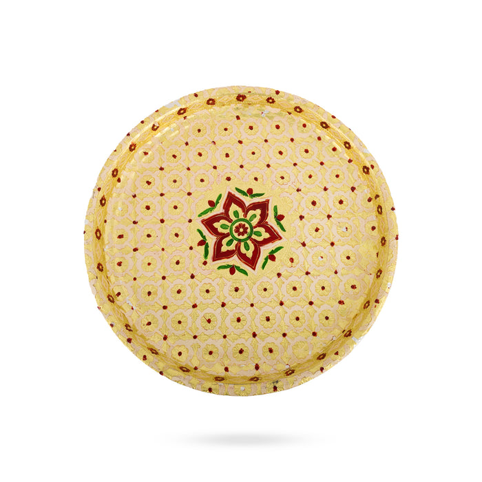 Karwachauth Thali Set - 12 Inches | Karva Chauth Pooja Thali Kit/ Vrata Set for Married Women & Festival Rituals