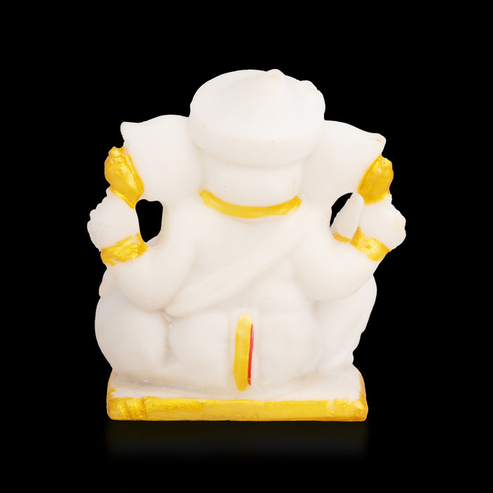 Ganapati Statue - 3 x 2.5 Inches | Resin Idol/ Ganesha Murti for Home, Pooja Room & Gifting