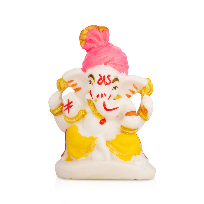 Ganesha Murti - 3 x 2 Inches | Resin Idol/ Vinayagar Statue For living Space & Pooja Decor