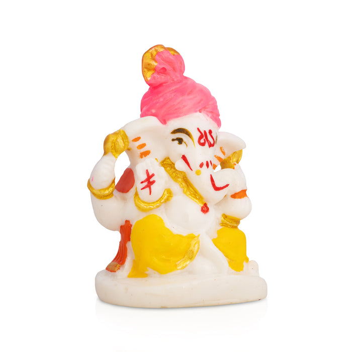 Ganesha Murti - 3 x 2 Inches | Resin Idol/ Vinayagar Statue For living Space & Pooja Decor