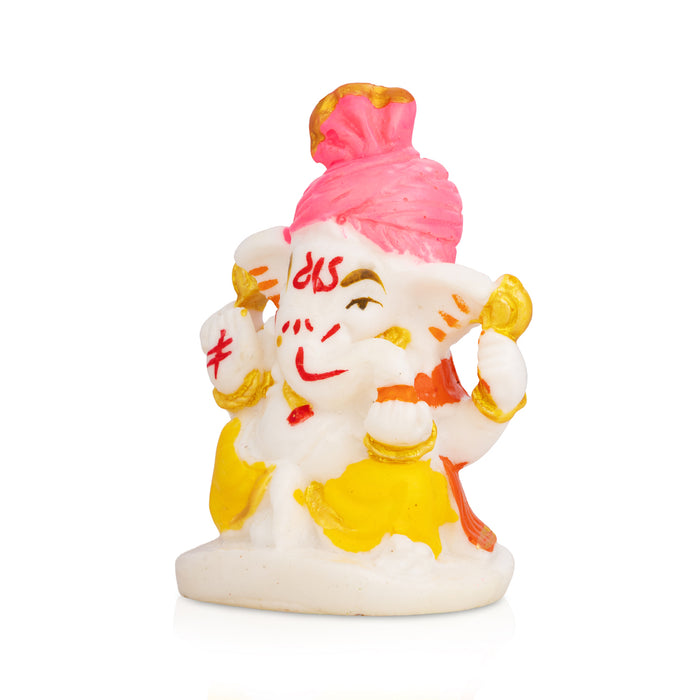 Ganesha Murti - 3 x 2 Inches | Resin Idol/ Vinayagar Statue For living Space & Pooja Decor