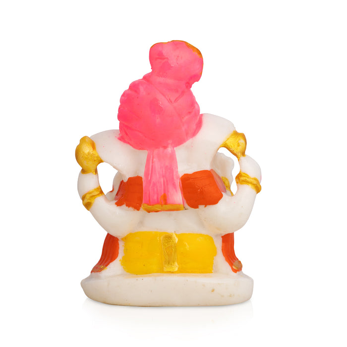 Ganesha Murti - 3 x 2 Inches | Resin Idol/ Vinayagar Statue For living Space & Pooja Decor