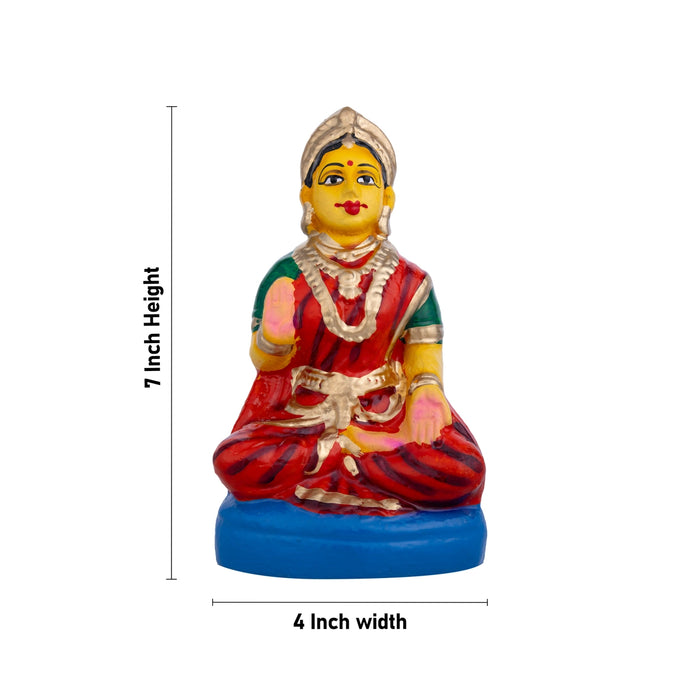 Gowri for Ganesh Chaturthi - 6 X 4 Inches | Golu Doll/ Navaratri Golu Statue/ Gombe For Festive Display