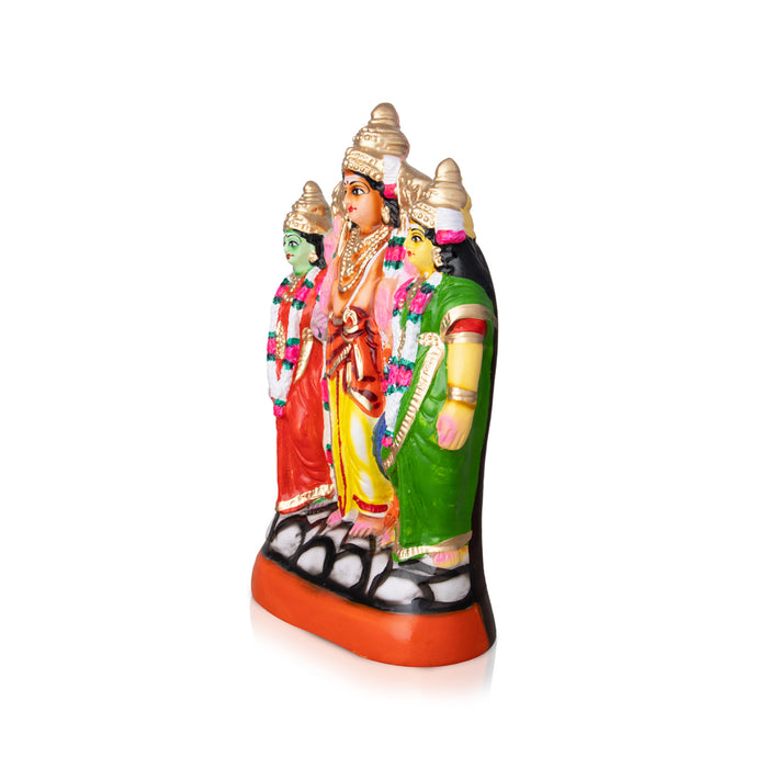 Murugan Valli Deivanai Paper Mache Golu Bommai - 12 x 8.5 Inches | Giri Golu Doll/ Navaratri Kolu Bommai/ Gombe
