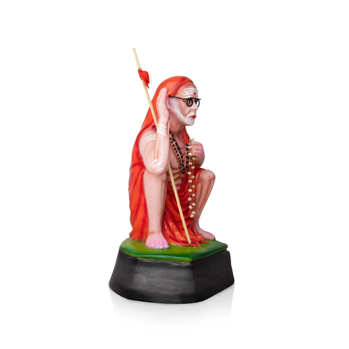 Maha Periyava Statue Paper Mache Golu Bommai - 10 X 6 Inches | Navratri Gombe/ Golu Doll For Navaratri Decor