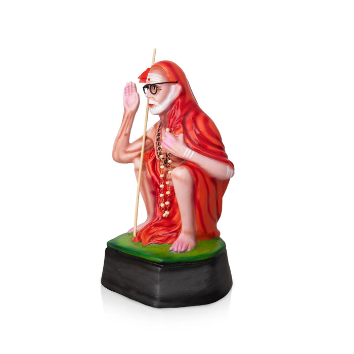 Maha Periyava Statue Paper Mache Golu Bommai - 10 X 6 Inches | Navratri Gombe/ Golu Doll For Navaratri Decor