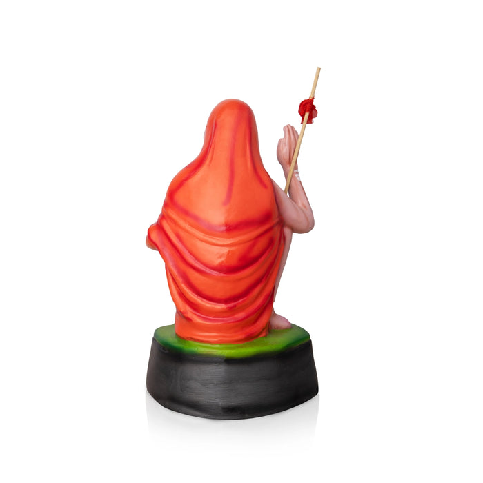 Maha Periyava Statue Paper Mache Golu Bommai - 10 X 6 Inches | Navratri Gombe/ Golu Doll For Navaratri Decor