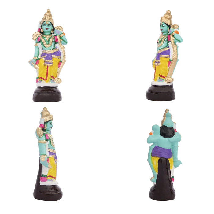Ramar Clay Golu Bommai Set - 9 x 3.5 Inches | Giri Golu Doll/ Navaratri Golu Bomma/Gombe/Bommai