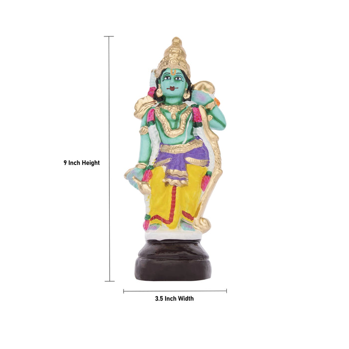 Ramar Clay Golu Bommai Set - 9 x 3.5 Inches | Giri Golu Doll/ Navaratri Golu Bomma/Gombe/Bommai