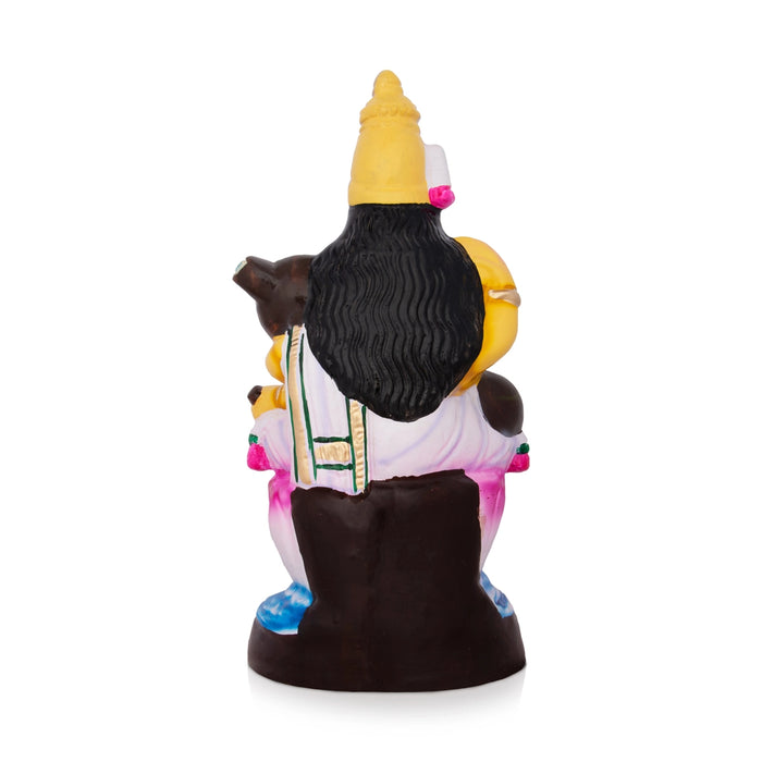 Saraswati Murti Paper Mache Golu Bommai - 13 X 8 Inches | Navratri Gombe/ Golu Doll For Navaratri Decor