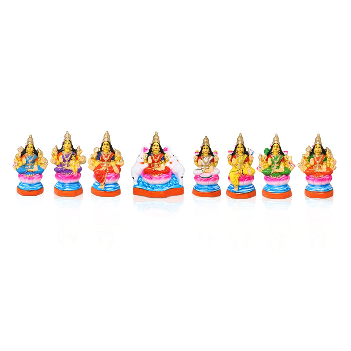 Ashtalakshmi Idol Paper Mache Golu Bommai Set - 9 X 6.5 Inch | Navratri Gombe/Giri Golu Doll For Navaratri Decor
