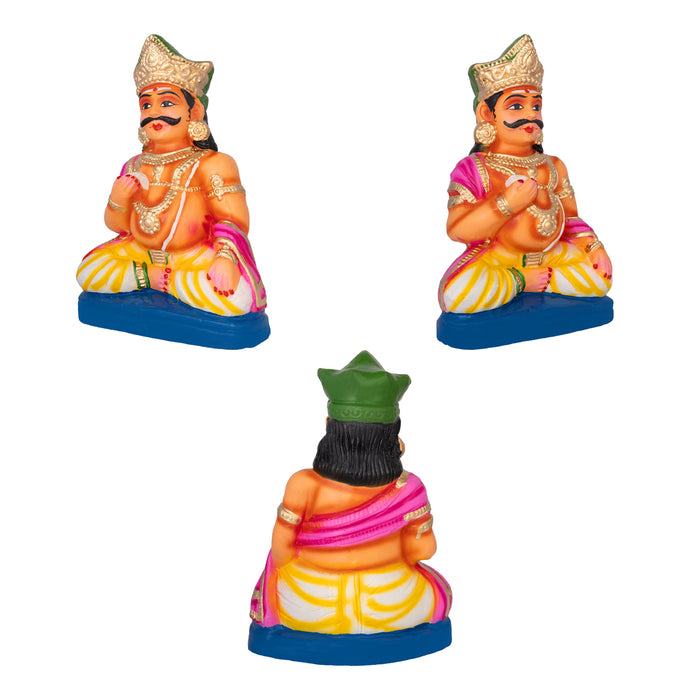 Maya Bazar Clay Golu Bommai Set - 12 x 8.5 Inches | Giri Golu Doll/ Navaratri Golu Bomma/ Gombe/ Bommai