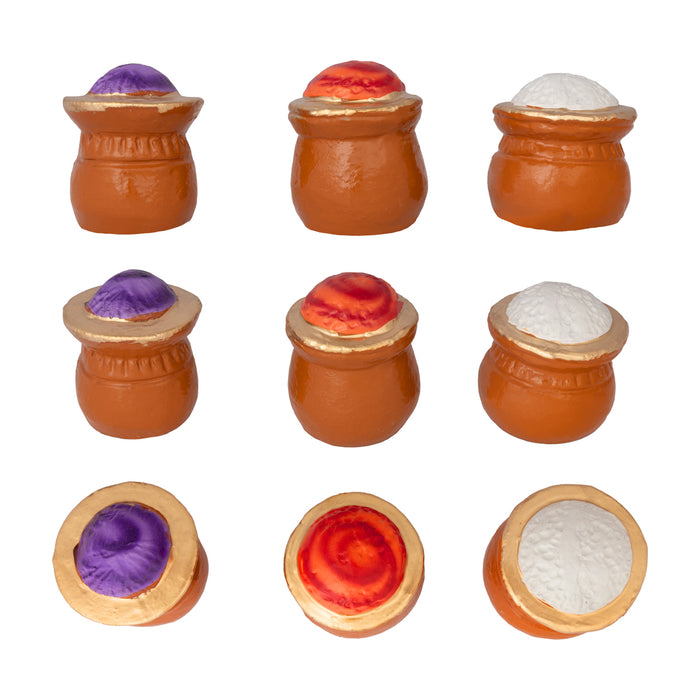 Maya Bazar Clay Golu Bommai Set - 12 x 8.5 Inches | Giri Golu Doll/ Navaratri Golu Bomma/ Gombe/ Bommai