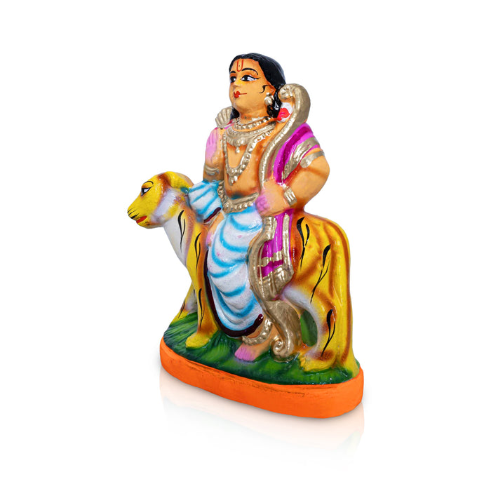 Ayyapan Clay Golu Bommai - 12 x 6.5 Inches | Giri Golu Doll/ Navaratri Golu Bomma/ Gombe/Bommai