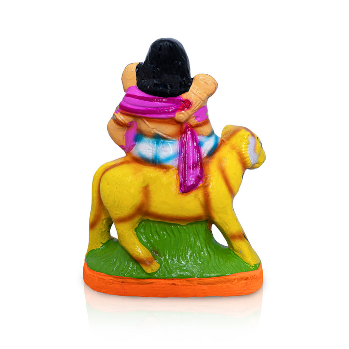 Ayyapan Clay Golu Bommai - 12 x 6.5 Inches | Giri Golu Doll/ Navaratri Golu Bomma/ Gombe/Bommai