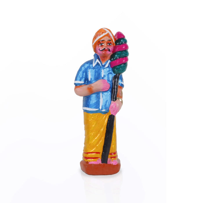Panchumittai Clay Golu Bommai Set - 7.5 X 3 Inches | Navratri Gombe/ Golu Doll For Navaratri Decor