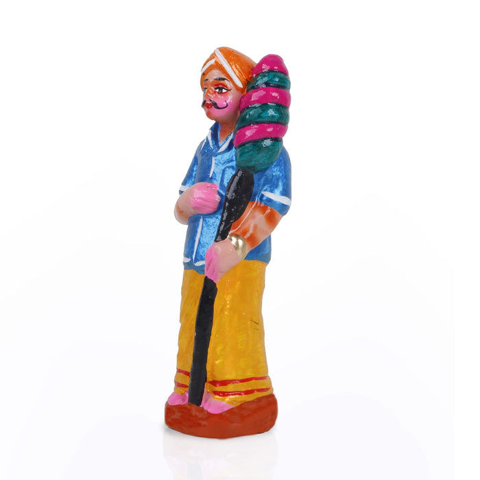 Panchumittai Clay Golu Bommai Set - 7.5 X 3 Inches | Navratri Gombe/ Golu Doll For Navaratri Decor