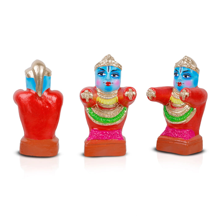 Puri Jagannath Clay Golu Bommai Set - 9 X 3.5 Inches | Navratri Gombe/ Golu Doll For Navaratri Decor