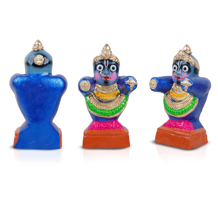 Puri Jagannath Clay Golu Bommai Set - 9 X 3.5 Inches | Navratri Gombe/ Golu Doll For Navaratri Decor